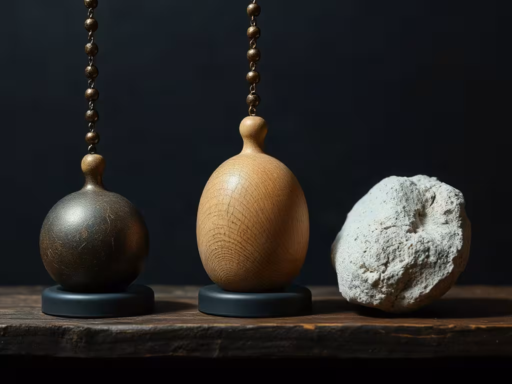 Entretenir un pendule en métal, en bois ou en pierre sensible