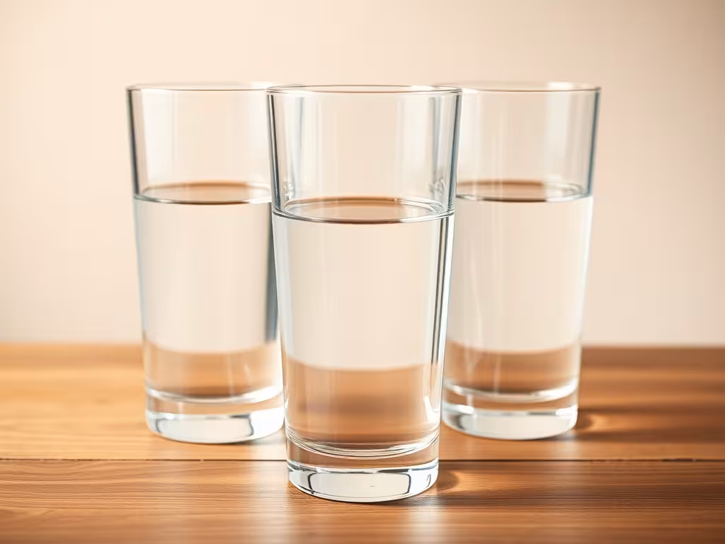 Verres d'eau minérale illustrant la variété de composition des eaux françaises