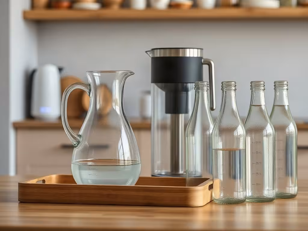 Énergiseur MOM33 avis : comparaison visuelle avec des solutions de filtration de l’eau quotidienne.
