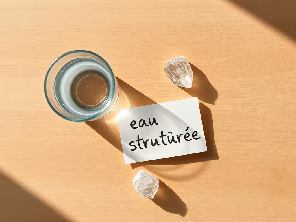 Cristaux et matériaux pour structurer l'eau à la maison, méthode accessible et concrète