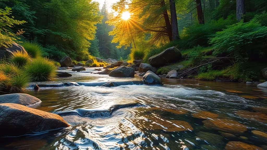 Source d'eau naturelle dans un cadre montagneux et forestier, illustrant la connexion entre l'eau et les énergies terrestres de la Schumann resonance.